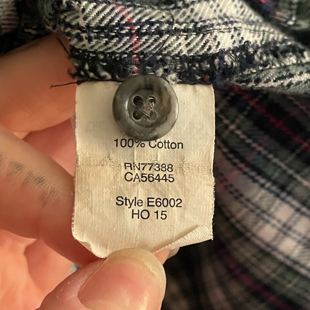 Madewell Green White Red Plaid Button-Up Shirt Flannel Coverup Light Soft Cute - Picture 15 of 16